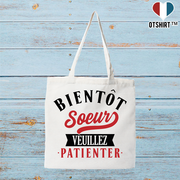 Tote bag coton recyclé bientôt soeur