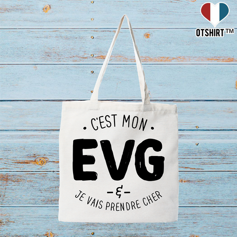 Tote bag coton recyclé c'est mon EVG