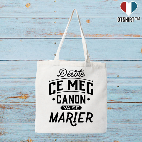 Tote bag coton recyclé ce mec va se marier