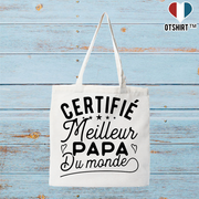 Tote bag coton recyclé certifié meilleur papa
