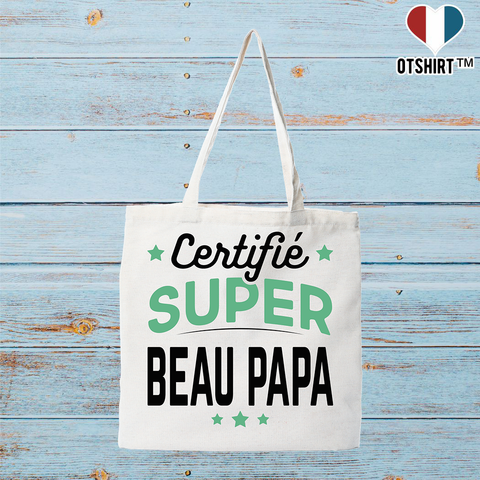 Tote bag coton recyclé certifié super beau papa