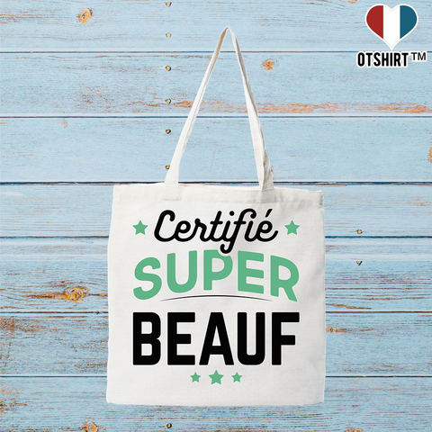 Tote bag coton recyclé certifié super beauf