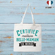 Tote bag coton recyclé certifiée meilleure belle-maman