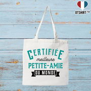 Tote bag coton recyclé certifiée meilleure petite-amie