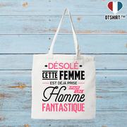 Tote bag coton recyclé cette fille est déjà prise