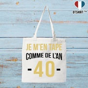 Tote bag coton recyclé comme de l'an 40