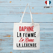 Tote bag coton recyclé daphné la femme la reine la légende