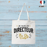 Tote bag coton recyclé directeur en or