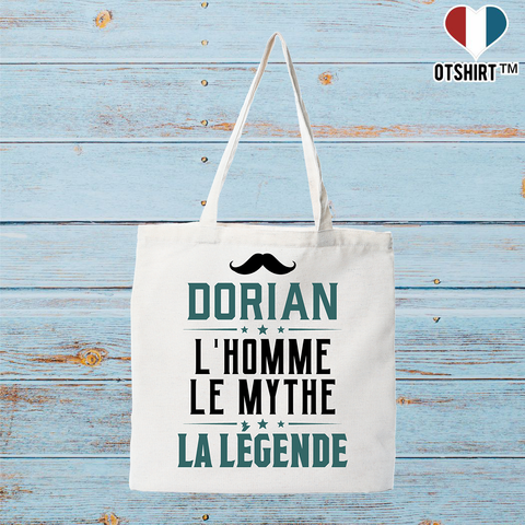 Tote bag coton recyclé dorian l'homme le mythe la légende