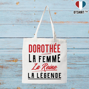 Tote bag coton recyclé dorothée la femme la reine la légende