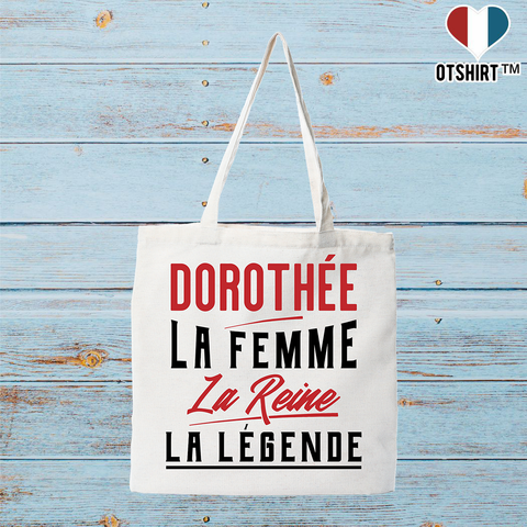 Tote bag coton recyclé dorothée la femme la reine la légende