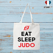 Tote bag coton recyclé eat sleep judo