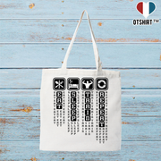 Tote bag coton recyclé eat sleep train repeat