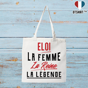 Tote bag coton recyclé eloi la femme la reine la légende