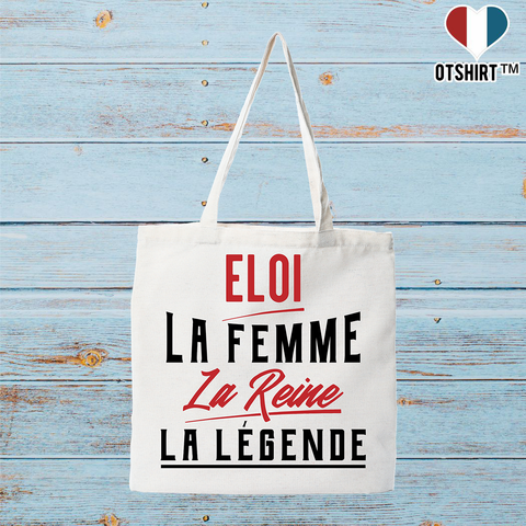 Tote bag coton recyclé eloi la femme la reine la légende