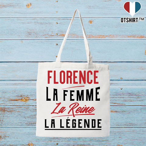 Tote bag coton recyclé florence la femme la reine la légende
