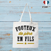 Tote bag coton recyclé footeux de père en fils