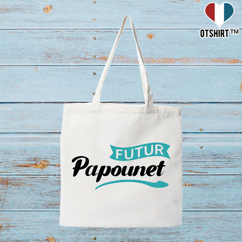 Tote bag coton recyclé futur papounet