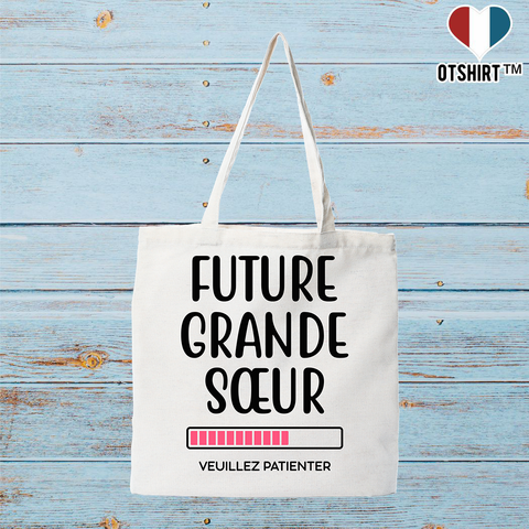 Tote bag coton recyclé future grande soeur