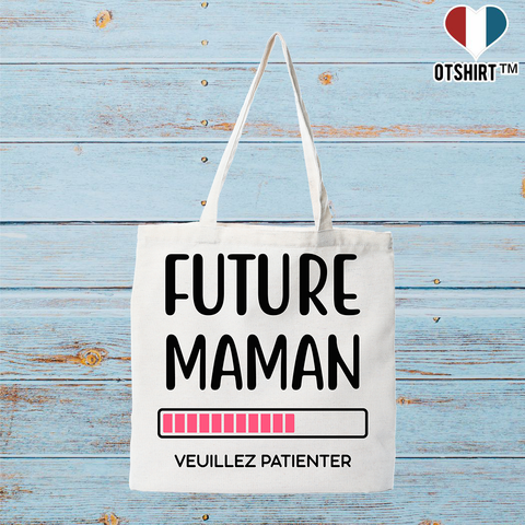 Tote bag coton recyclé future maman