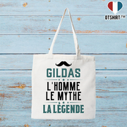 Tote bag coton recyclé gildas l'homme le mythe la légende