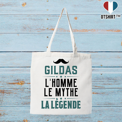 Tote bag coton recyclé gildas l'homme le mythe la légende