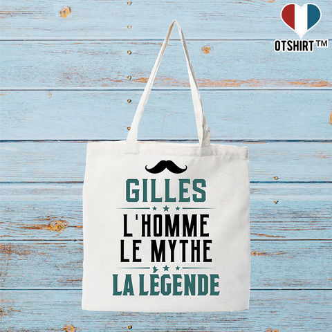 Tote bag coton recyclé gilles l'homme le mythe la légende