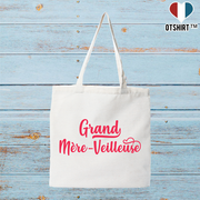 Tote bag coton recyclé grand mère-veilleuse