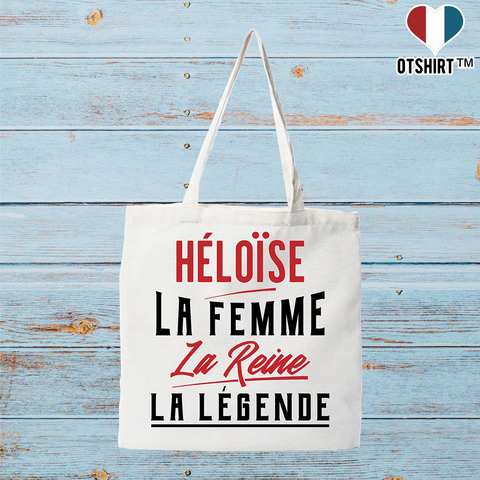 Tote bag coton recyclé héloïse la femme la reine la légende