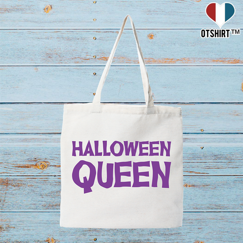Tote bag coton recyclé halloween queen