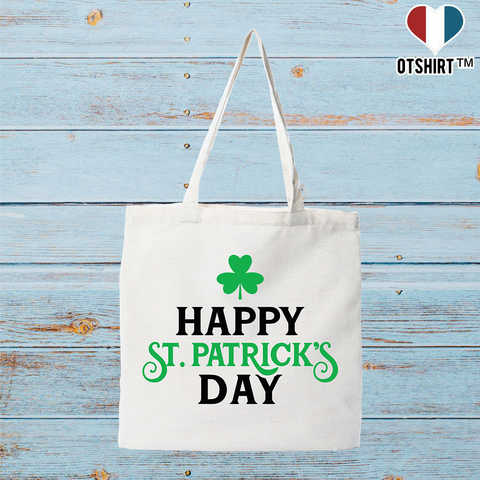 Tote bag coton recyclé happy st patrick's day