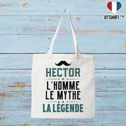 Tote bag coton recyclé hector l'homme le mythe la légende
