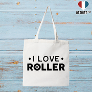 Tote bag coton recyclé i love roller