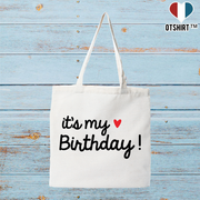 Tote bag coton recyclé it's my birthday
