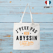 Tote bag coton recyclé j peux pas abyssin