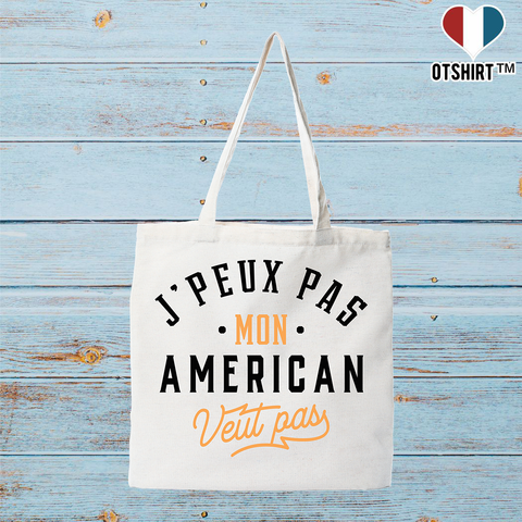Tote bag coton recyclé j peux pas american