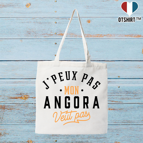 Tote bag coton recyclé j peux pas angora