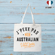 Tote bag coton recyclé j peux pas australian