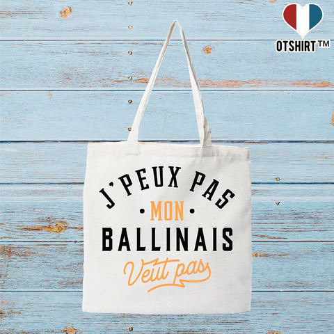Tote bag coton recyclé j peux pas ballinais