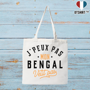 Tote bag coton recyclé j peux pas bengal