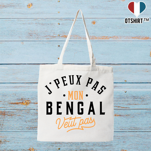 Tote bag coton recyclé j peux pas bengal