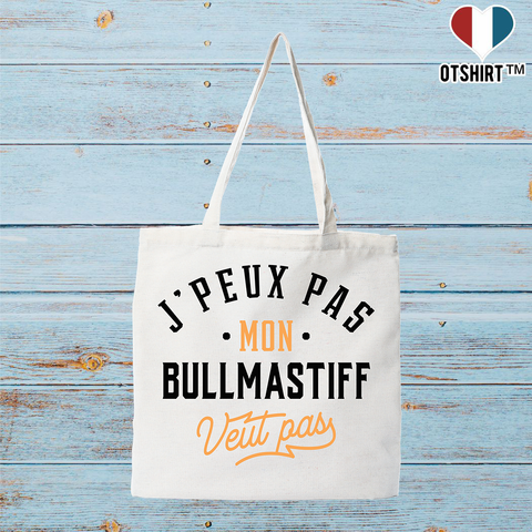 Tote bag coton recyclé j peux pas bullmastiff