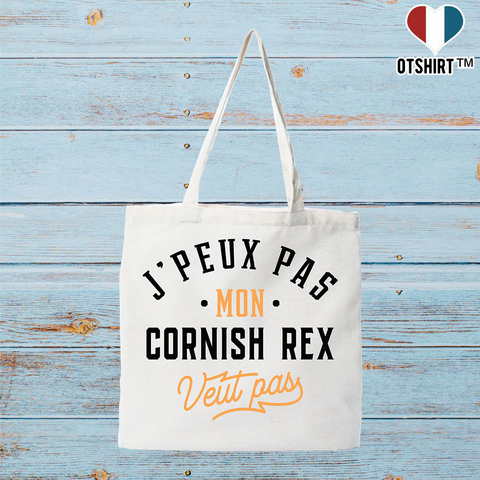Tote bag coton recyclé j peux pas cornish rex