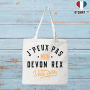 Tote bag coton recyclé j peux pas devon rex
