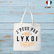 Tote bag coton recyclé j peux pas lykoi