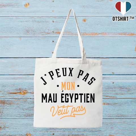 Tote bag coton recyclé j peux pas mau egyptien