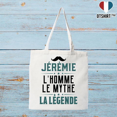 Tote bag coton recyclé jérémie l'homme le mythe la légende