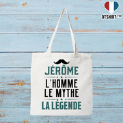 Tote bag coton recyclé jérôme l'homme le mythe la légende