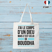 Tote bag coton recyclé j'ai le corps d'un dieu