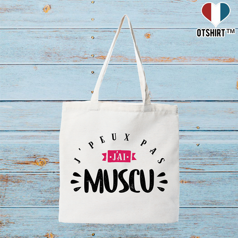 Tote bag coton recyclé j'ai muscu